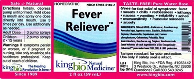 Image Of Label (Fever Reliever)